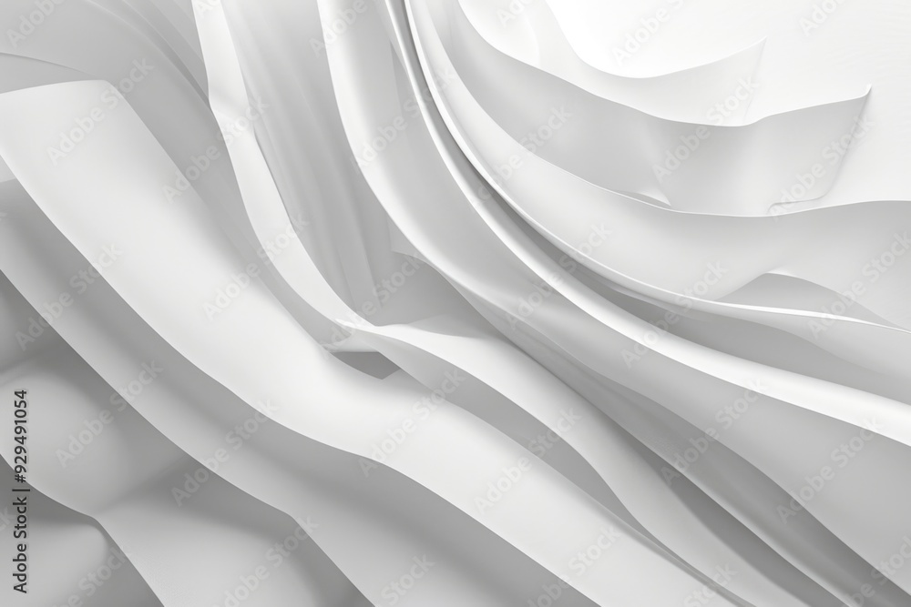 Poster a minimalist design featuring a white background with curved lines, ideal for use in presentations, 