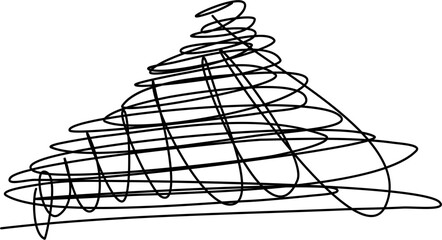 Triangle Scribble Doodle Line