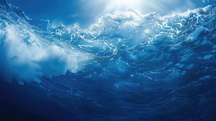 Fototapeta premium The sun's rays reflected on the surface of the ocean, creating a beautiful and serene atmosphere