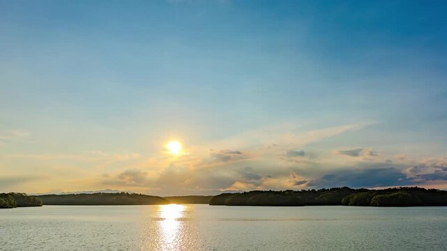 日没 タイムラプス	