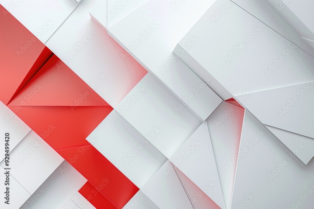 Aufkleber a bright red and white abstract background featuring a diagonal design