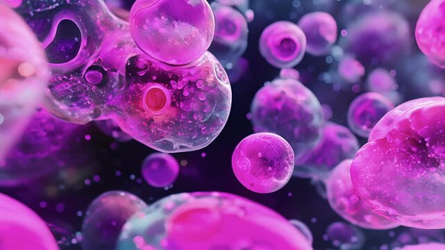 The varying stages of differentiation seen in a population of hematopoietic stem cells with some still in an undifferentiated state while others have begun to take on specific cell