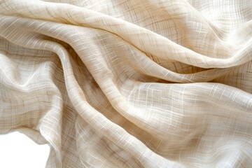 A close-up view of beige fabric texture