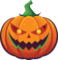 Halloween Pumpkin Vector Cartoon  Illustration for Spooky Design Festive Art And TShirt Design