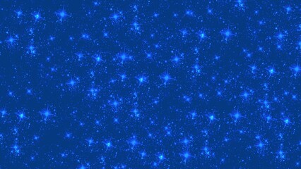 Fototapeta premium Blue Glitter Shining Stars background 