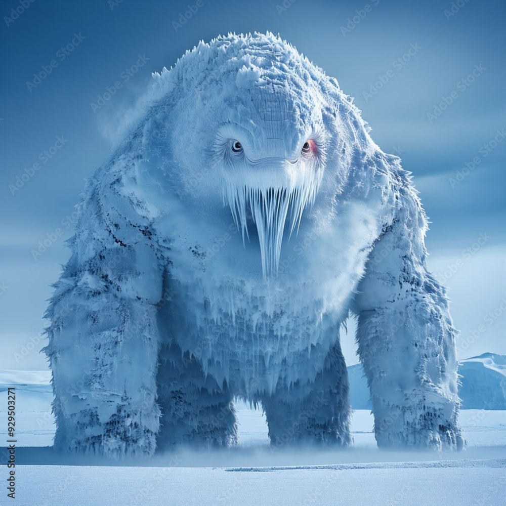 Wall mural antarctica snow monster .