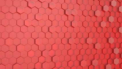 Abstract Hexagon Honeycomb Background 3D Illustration