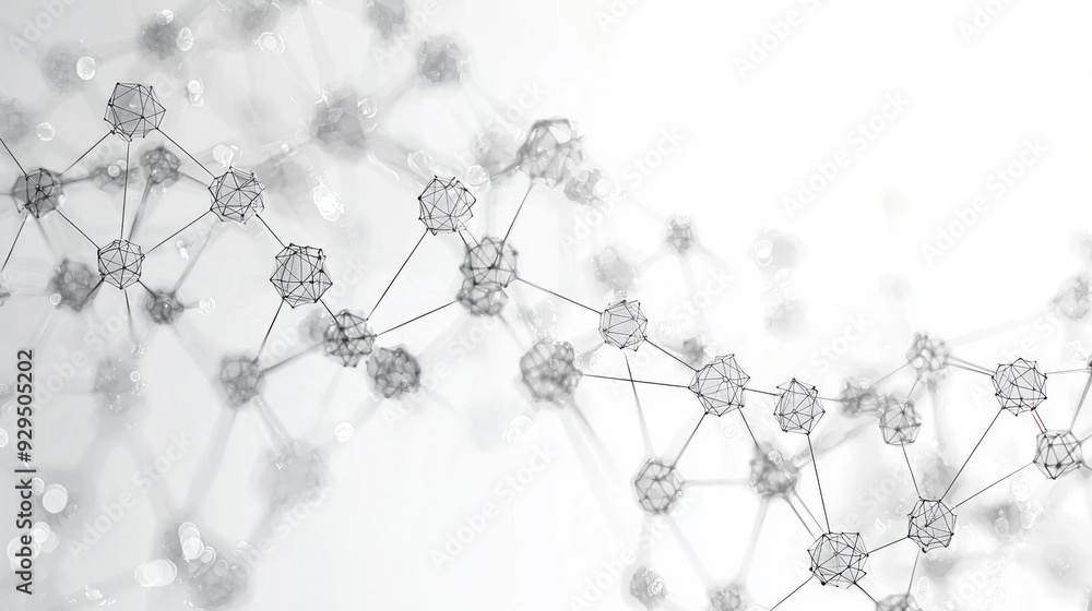 Poster a series of dots and lines that form a complex network. concept of interconnectedness and complexity