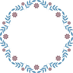 Floral motifs round frame border