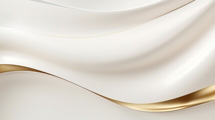 Abstract background with gold and white wavy shapes.