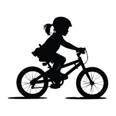 Obraz premium Baby kids bicycle silhouette