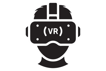  Virtual Reality Headset vector icon, designed in a style as a VR Device concept.
