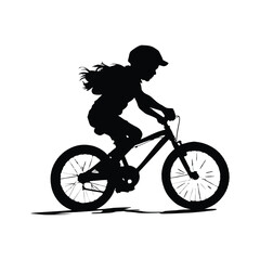 Naklejka premium Baby kids bicycle silhouette