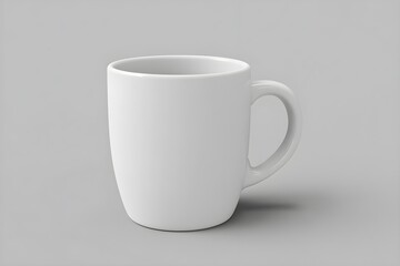 Fototapeta premium White Mug Mockup 3D Mockup with Grey Background