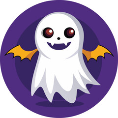 Halloween Ghosts Vector Cartoon  Illustration for Spooky Design Festive Art And TShirt Design