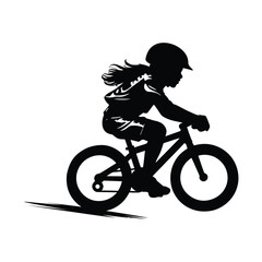 Obraz premium Baby kids bicycle silhouette