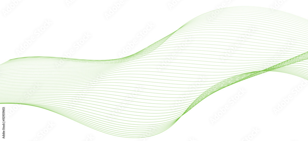 Poster abstract wavy green background. thin line wavy abstract vector background. curve wave seamless patte