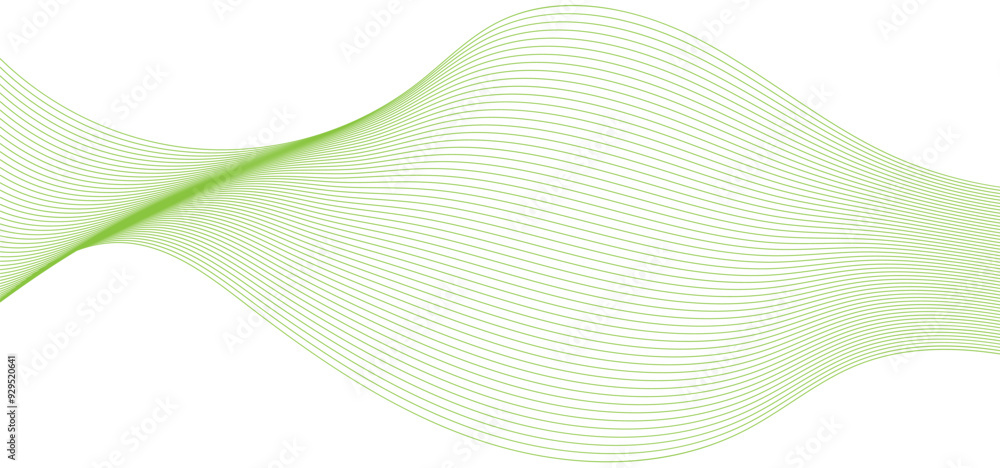 Poster abstract wavy green background. thin line wavy abstract vector background. curve wave seamless patte