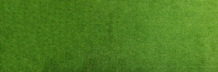 Green artificial grass as background, banner design