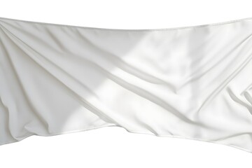 White mock up textile banner