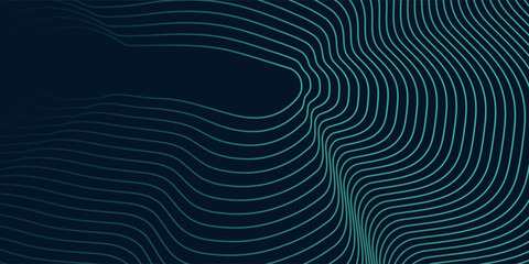 Modern speed motion wave lines gradient blue rectangle circle curve lines geometric abstract background on dark design, vector illustration.