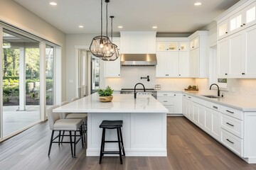 modern kitchen interior with kitchen