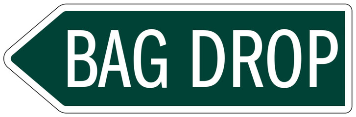 Golf course and clubhouse instruction sign bag drop