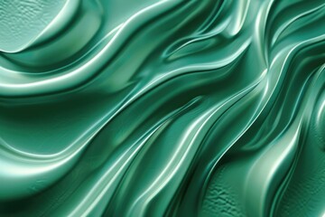 A close-up shot of a vibrant green liquid with unique textures and patterns