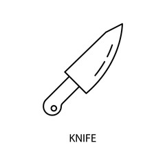 knife concept line icon. Simple element illustration. knife concept outline symbol design.