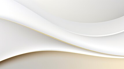 Abstract background with white curved lines and golden accents.