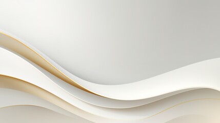 Abstract background with white curves and gold accents.