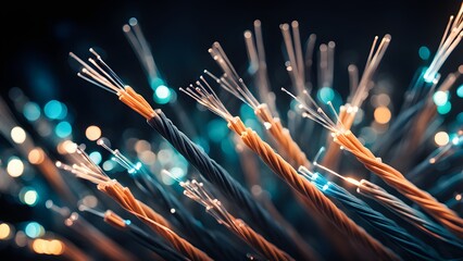 A bunch of wires are shown in different colors, with some being orange