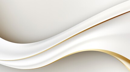 Abstract background with white wave and gold line.