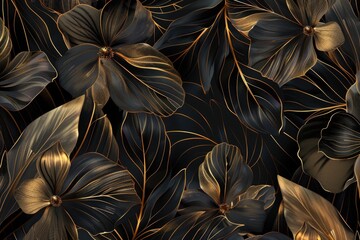 A close-up view of a bouquet of black and gold flowers, perfect for adding some elegance to your design or photo project