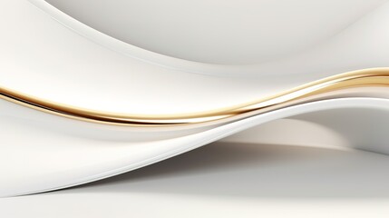 Abstract background with white waves and a gold accent.