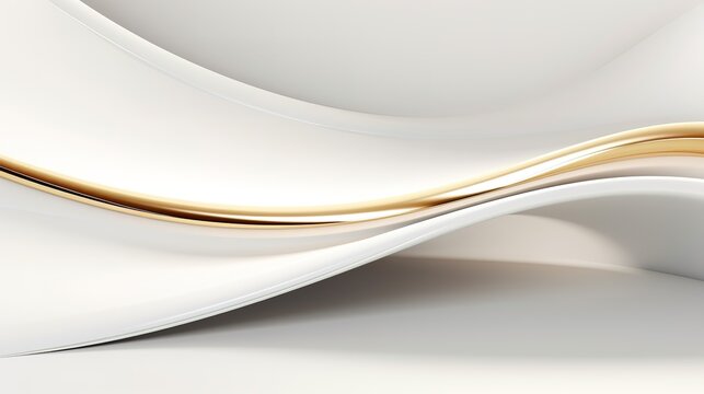Abstract background with white waves and a gold accent.