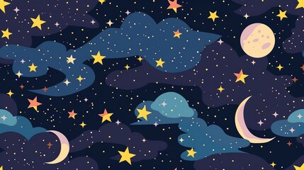 Seamless_pattern_Galaxy_background_Starry_night