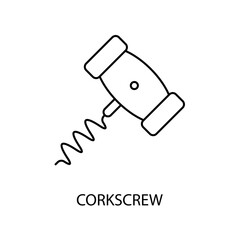corkscrew concept line icon. Simple element illustration. corkscrew concept outline symbol design.