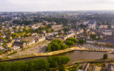 Fototapeta premium Scenic view of the city of Lannion in the Brittany region. France