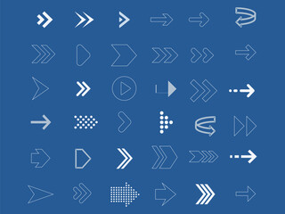 arrows set, vector illustration