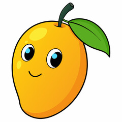 mango cartoon isolated on white, mango vector illustration, mango vector art, mango berry silhouette, food icon, mangos line art, eps