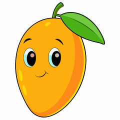 mango cartoon isolated on white, mango vector illustration, mango vector art, mango berry silhouette, food icon, mangos line art, eps
