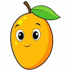 mango cartoon isolated on white, mango vector illustration, mango vector art, mango berry silhouette, food icon, mangos line art, eps