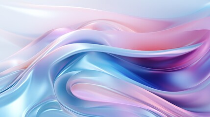 Fototapeta premium A smooth, flowing abstract design with pastel colors creating a serene visual effect.