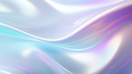Naklejka premium A smooth, iridescent abstract background with flowing colors and gradients.