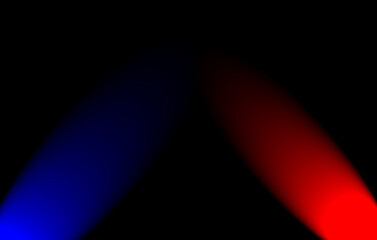two red and blue light beams from below with a dark background. Abstract Background. Gradient blue to red. Rough Concrete With Glowing Red Blue Lights