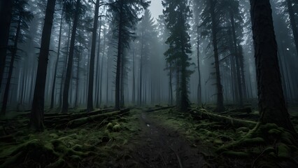 Obraz premium Dark sky with cloud. Cinematic horror nature bakcground.