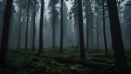 Obraz premium Dark sky with cloud. Cinematic horror nature bakcground.