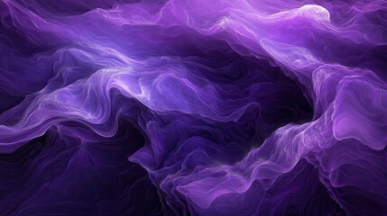 Obraz premium Abstract purple waves creating a fluid, ethereal atmosphere.