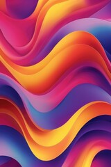 A colorful abstract background featuring wavy lines